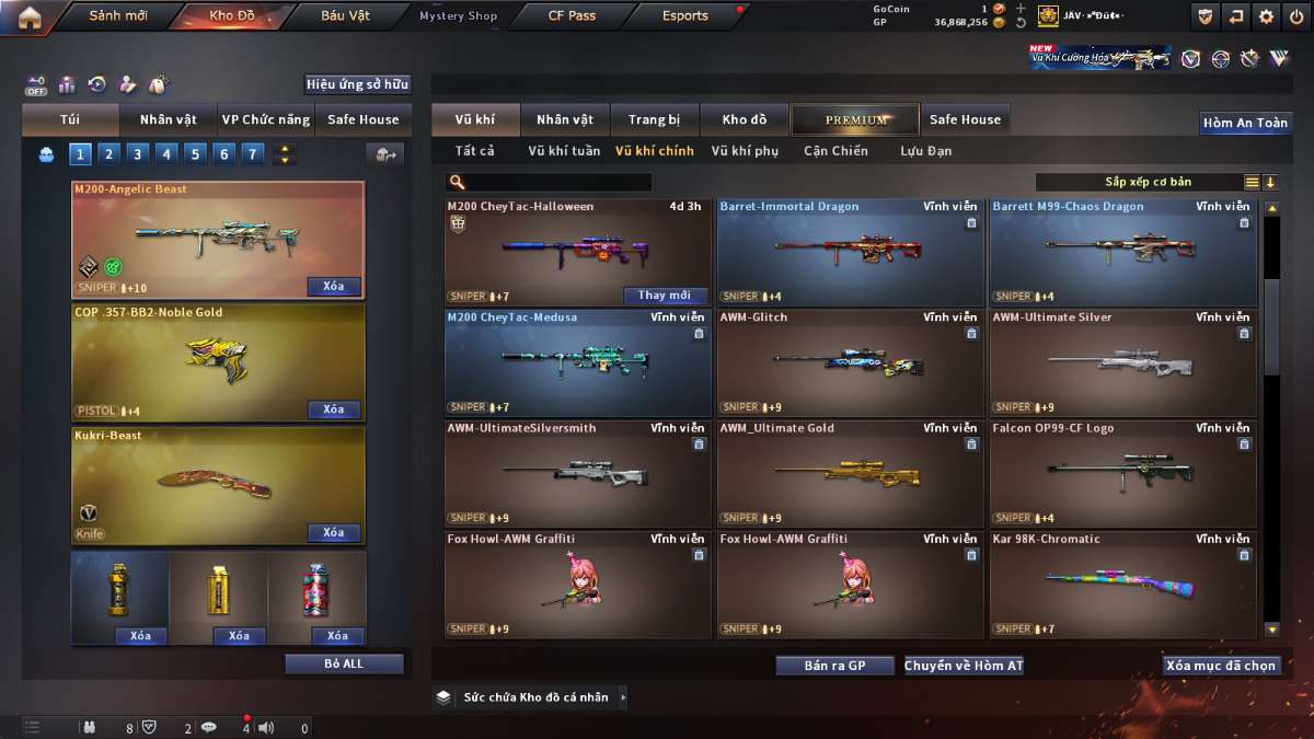 shop acc cf uy tin gia re